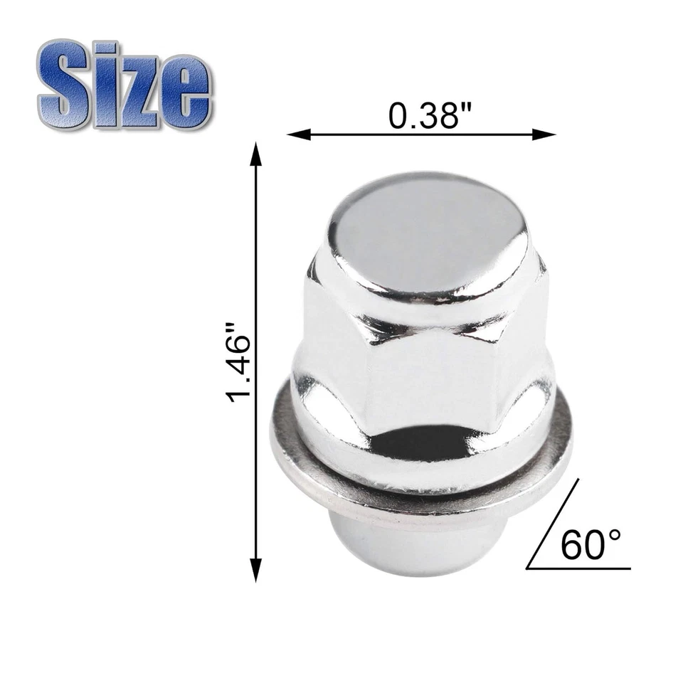 20 tuercas de repuesto cromadas Nissan Infiniti 12x1,25 OEM estilo de fábrica tipo Mag Foto 3 de 4