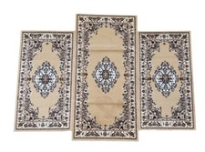 Tris scendiletti set parure tappeti classico a pelo rasato per camera da letto