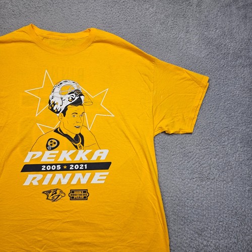 Pekka Rinne Shirt Men's XL Yellow Short Sleeve NHL Predators Casual - 第 4/17 張圖片