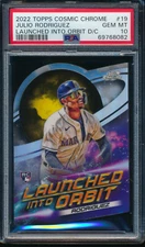 PSA 10 JULIO RODRIGUEZ 2022 Topps Cosmic Chrome LAUNCHED ORBIT DIE CUT GEM MINT
