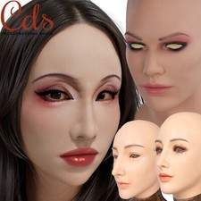 Realistic Silicone Female Face Mask Crossdresser Head Mask For women For Cosplay
