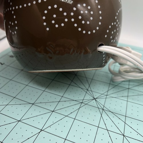 Scentsy Raised Polka Dot Mocha Brown Deluxe Wax Warmer Retired model P014 2009 - Picture 4 of 8