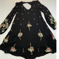 Free People Oxford Embroidered Mini Dress size small 