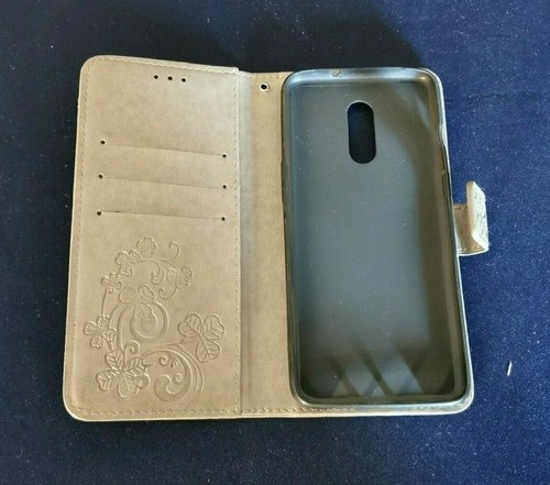 COTDINFOR OnePlus 7 Case Wallet Bookstyle Pu Leather Flip Magnetic Grey - Zdjęcie 4 z 4