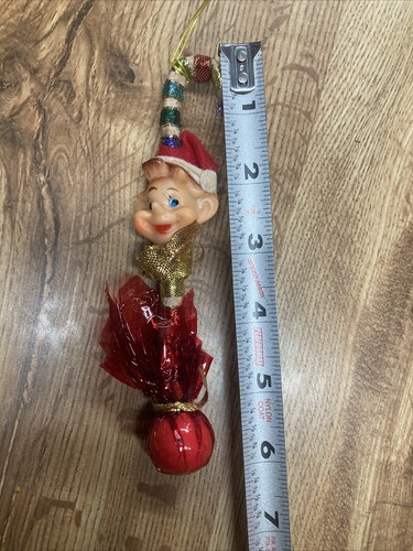 Vintage 50’s Elf Pixie Lutscher Zuckerstange Ornament Made in Japan - Bild 8 von 8