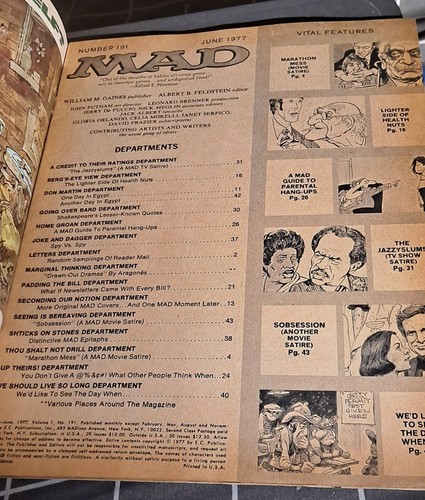 2 números de Mad Magazine #191 junio 1977 y #206 abril 1979 - Imagen 6 de 14