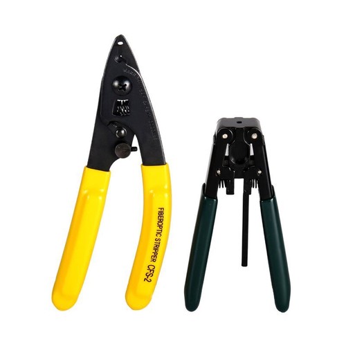 Two-port Fiber Optic Stripper Pliers Wire Strippers FTTH Cable Stripping Tools - Picture 1 of 6