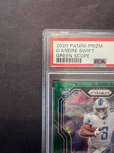 2020 Prizm D’Andre Swift Rookie Green Scope Prizm /75 PSA 9 - Lions - Picture 2 of 7