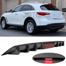 Carbon Rear Bumper Diffuser Spoiler LED Tail Light For Infiniti FX35 FX37 FX50