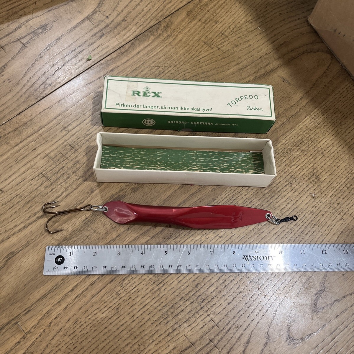 denmark fishing lure Vintage Pirken Denmark Rex Torpedo Fishing Lure Trolling Bait 200 Gn