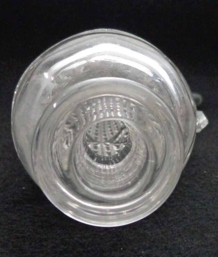 Vintage Pressed Glass Powder Horn Candy Container eBay