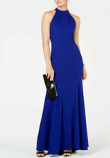 Xscape Dress Blue 10 Long Wedding Cruise Formal Party Mermaid Sleeveless NEW NWT