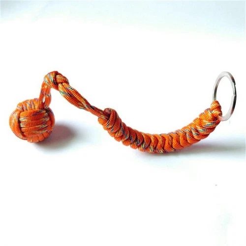 Monkey Keychain Fist Steel Ball Paracord Strength Durable Outdoor Backpack - Picture 22 of 30