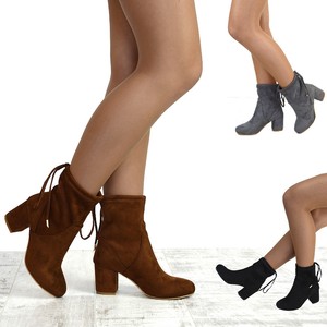 stretch ankle boots low heel