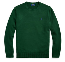 Polo Ralph Lauren Sweater Mens XL Green Heavy Knit Pullover Sweatshirt Cotton