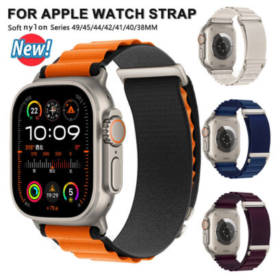 Nylon Loop Armband für Apple Watch Band Ultra 10/9/8/7/6/SE/5/4/3 41/44/45/49mm