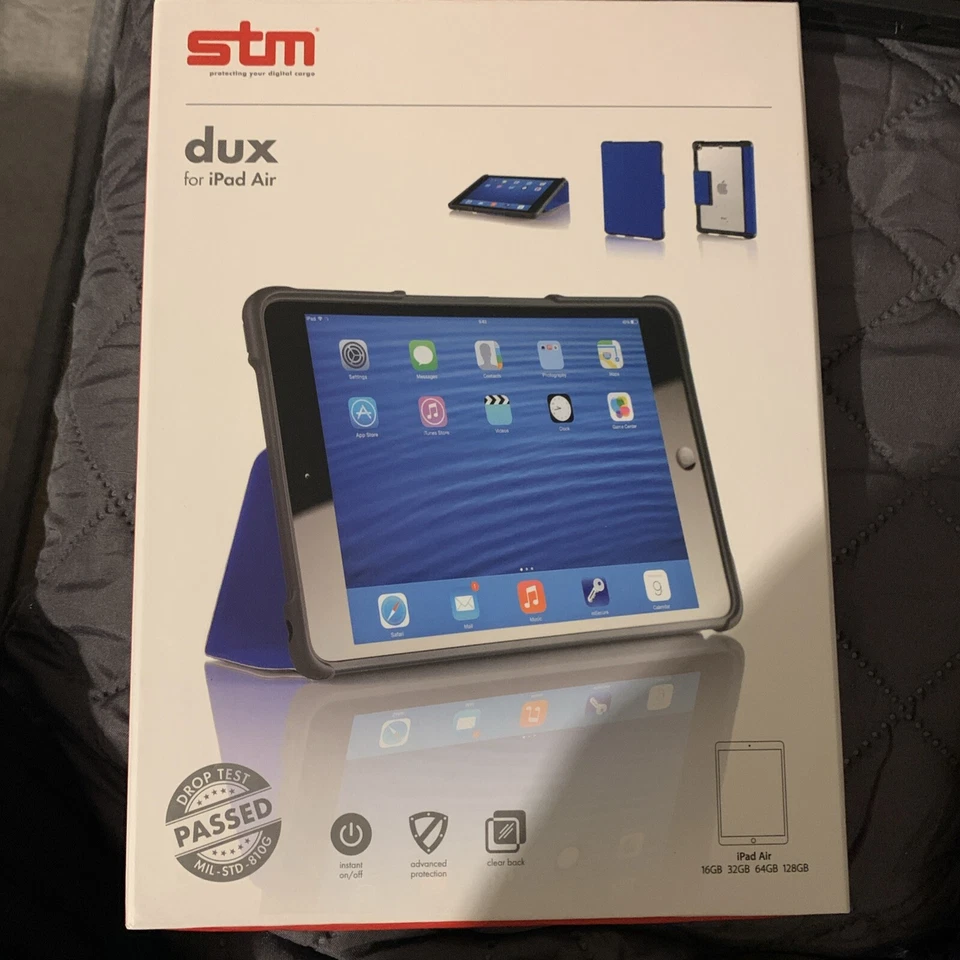 STM STM-222-104J-25 Dux Rugged Case Cover Protection Blue for iPad Air 2 (9.7") - Image 3 of 4