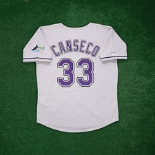 Jose Canseco 1999 Tampa Bay Devil Rays Men's Grey Road Throwback Jersey