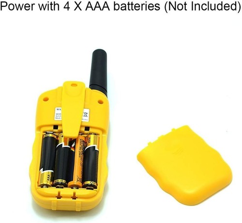 DILISS Kids Walkie Talkie Talks Toy 3-Mile Range for Camping Party Gift Yellow - Zdjęcie 2 z 7