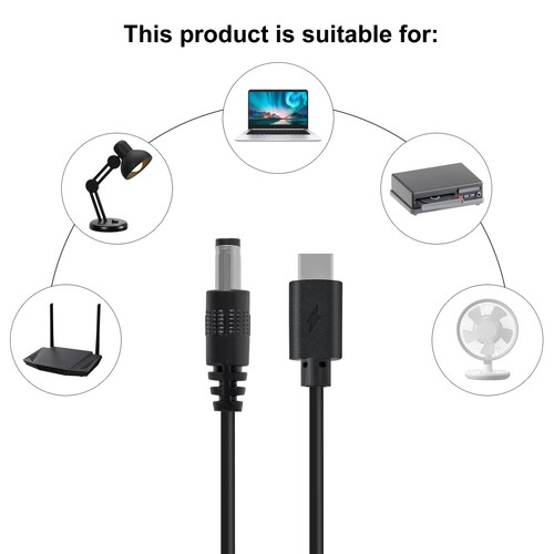 2PCS DC to Type C USB PD12V 5.5x2.5mm Compatible with 5.5mm x 2.1mm Power Sup... - Picture 6 of 7
