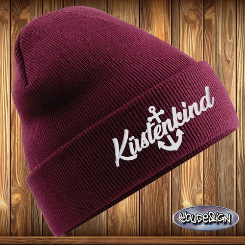 Küstenkind Original Beechfield Beanie Strickmütze Mütze Stick Meer Küste Anker - Bild 5 von 9