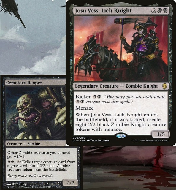 Josu Vess, Lich Knight Tribal ZOMBIES Commander Deck EDH Magic MTG