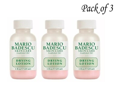 Mario Badescu Drying Lotion Acne Treatment Skin Care 1 Oz (Pack Of 3)