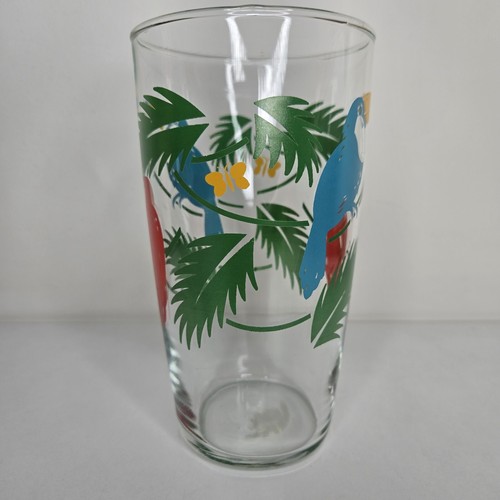 Vintage Tropischer Papagei Riesig 7 Zoll RAR Eistee Glas 32 Unzen - Bild 8 von 11