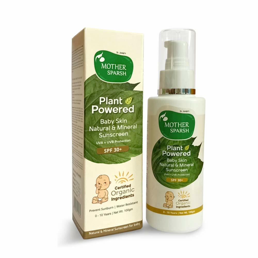 Mother Sparsh Natural Baby Sunscreen Lotion with Organic Ingredients 100ml-