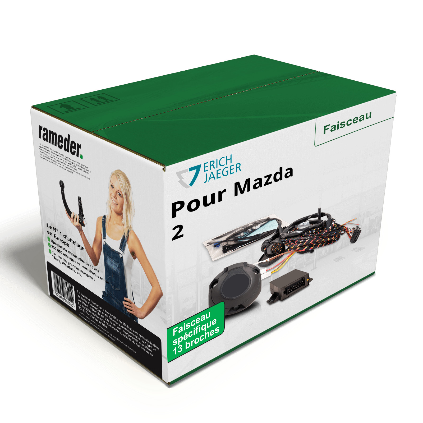 Faisceau 13 broches Jaeger pour MAZDA 2 connexion plug and play