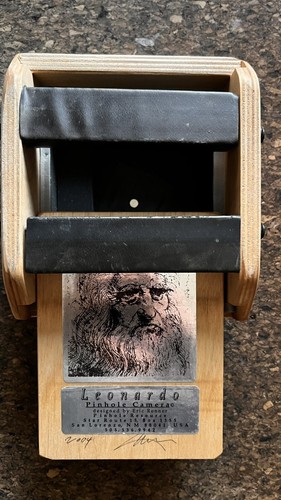 Leonardo 4x5 Loch Großformatkamera. 1 1/2" Baltische Birke. Autogr. Von E.R. - Bild 5 von 15