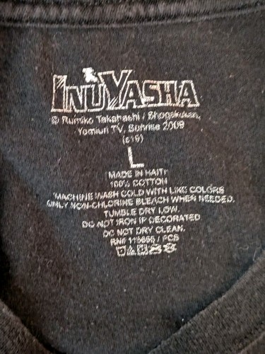 Y2K INUYASHA TEE Size Youth Large ANIME SHIRT Kikyo Shippo - Picture 3 of 5