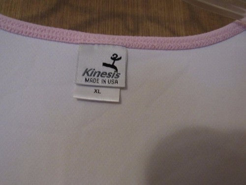 Athletic*Kinesis*White Pink Women Top Tank,Sz XL,Stretch,Poly/Spandex,Sportswear - Picture 4 of 4