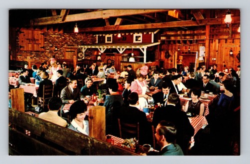 Durham NC-North Carolina, Angus Scheune Essbereich, antike Vintage Postkarte