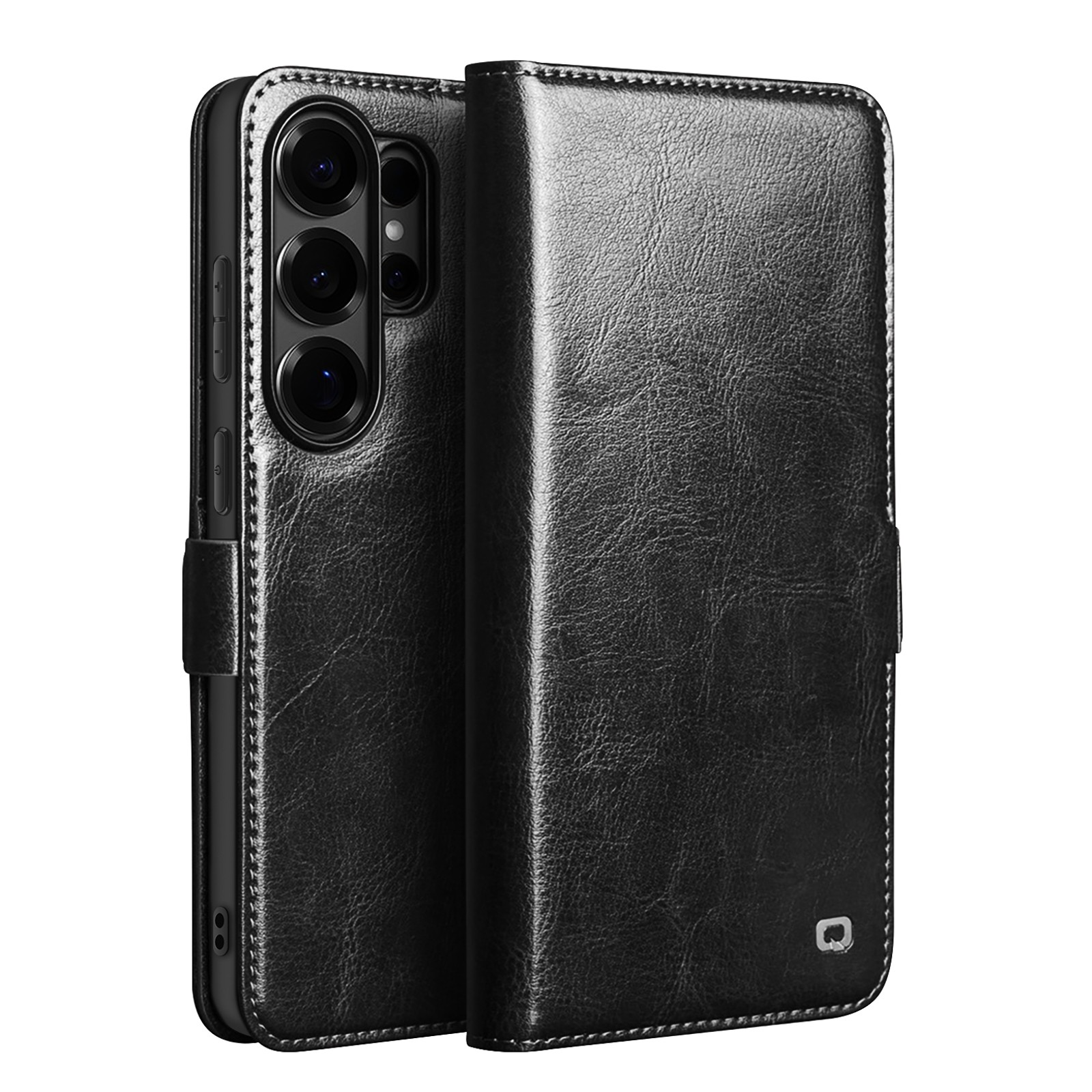 Housse Galaxy S26 Ultra style vintage noir pour vos déplacements professionnels