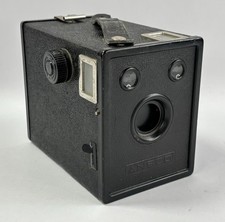 Vintage Ansco Box Camera Black Leatherette Antique Film Photography Display
