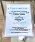 Topps 2025-26 Bowman Cooper Flagg Auto Gold Sapphire /50 Redeemed Card BCA-CF