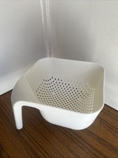 Joseph & Joseph White Plastic Collander Strainer with Handle VGC Kitchen Storage