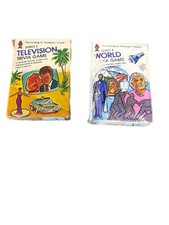 2 VTG 1980's Professor Hoyle Trivia Game TV World Pocket GameS Retro Travel