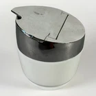 Vintage Gemco Milk Glass White Sugar Bowl With Flip Top Lid