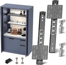 Cabinet Pocket Door Slide Hinge Kit for Inset Pivot SlidingPocket Door 400mm 16"