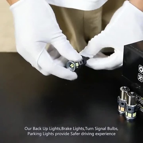 LED Bulb Amber CANBUS Error Free No Hyper Flash Turn Signal Light 1156 Ba15s Etc - Video 1 of 1
