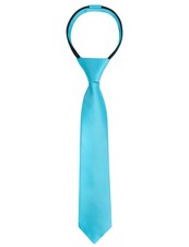 Boys Solid Color Pre-Tied 2.4 '' Zip Skinny Tie, Turkish