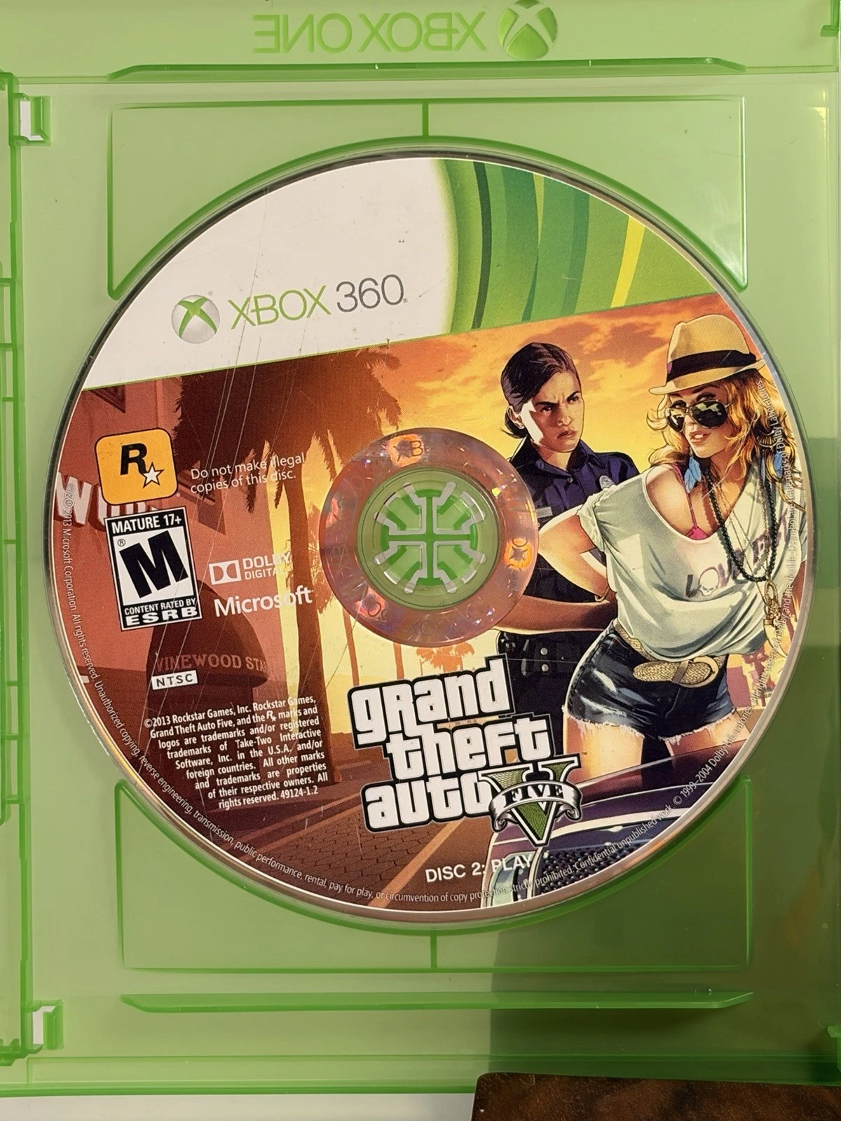 Grand Theft Auto V GTA 5 Xbox 360 Disc 2 Play Only Tested and Working