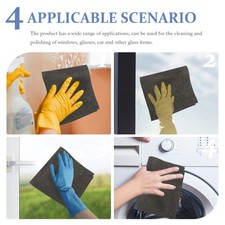 Black Microfiber Towels for Glass Cleaning Household Polishing and Wiping