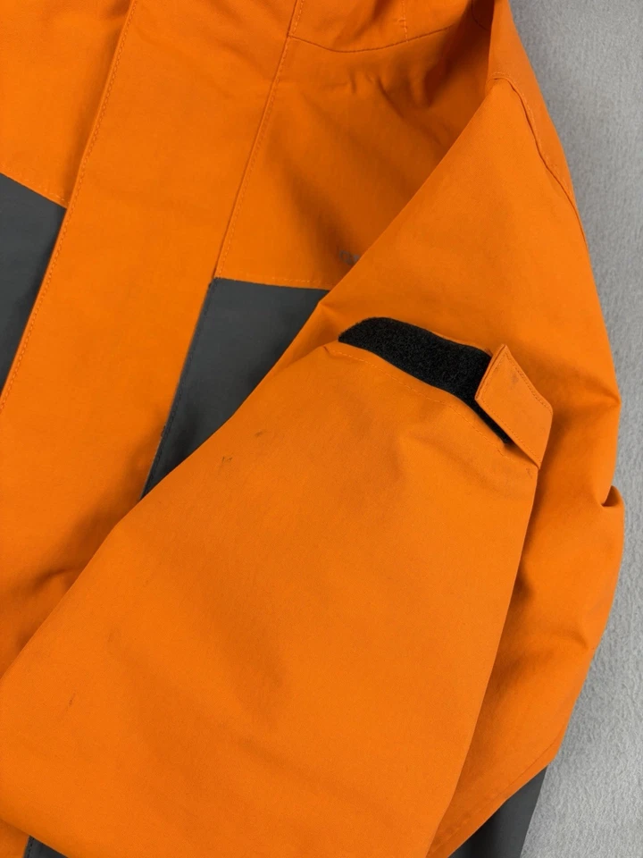 Grundens полная доля рыболовная куртка мужской размер маленький оранжевый серый водонепроницаемый - Изображение 4 из 4