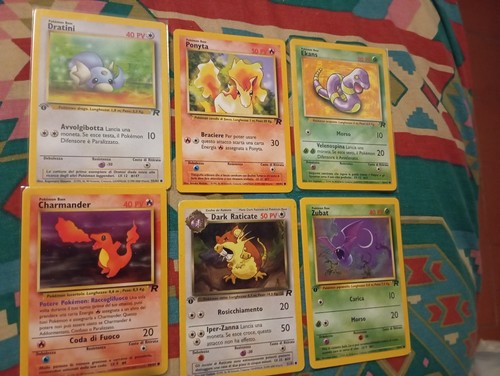 Lotto Carte Pokemon 1° Edizione Fossil E Rocket - Foto 3 di 4