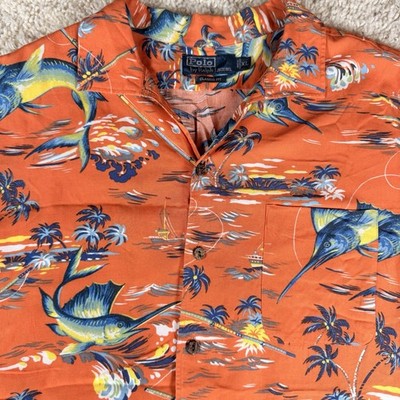 Vintage Polo Ralph Lauren Shirt Mens Size XL Fishing Sailing Camp