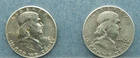 2 Very Nice Silver 1952-P & D Circulated Franklin Half Dollars Please "LQQK"