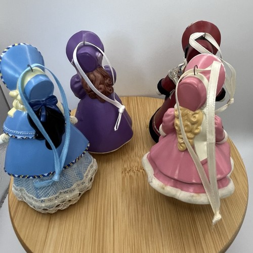 Madame Alexander Little Women Ornaments Porcelain Hallmark Set of Four Christmas - Picture 9 of 10